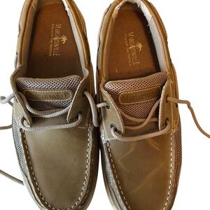 Margaritaville Men's Brown Boat Shoes Anchor Lace Up Oxfords Size 10.5